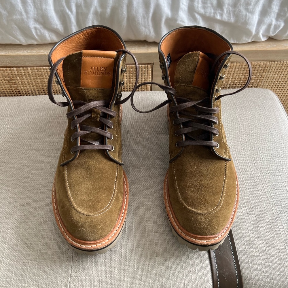 Allen Edmonds Freeport Suede Weatherproof Lug Boot.